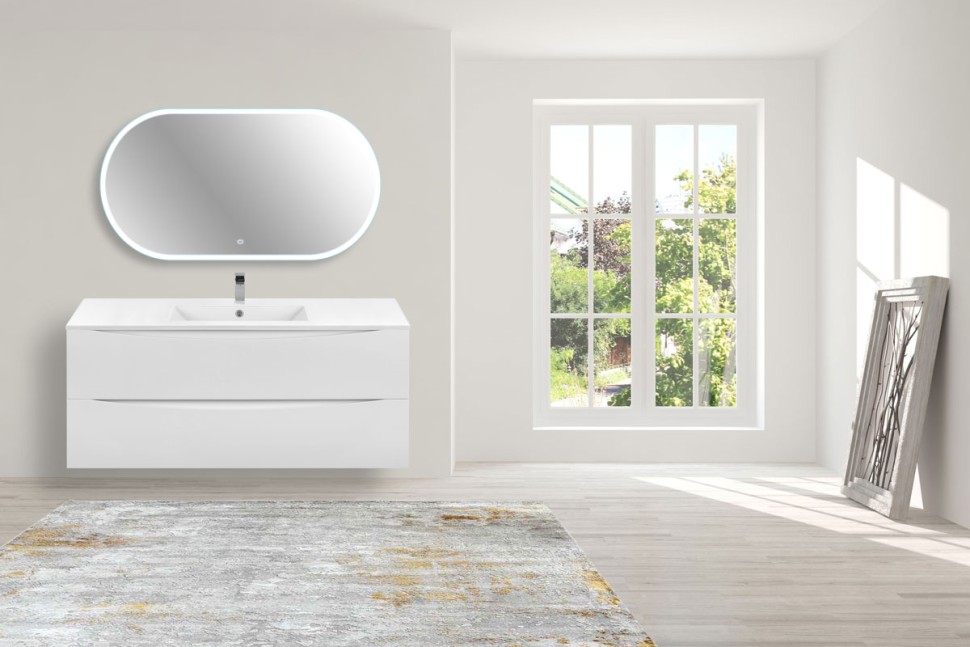 База под керамическую раковину Mia 1200 подвесная, 2 выкатных ящика soft close, G.White