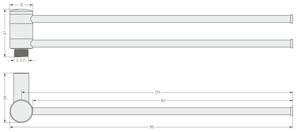 Полотенцедержатель 360 / L 400
