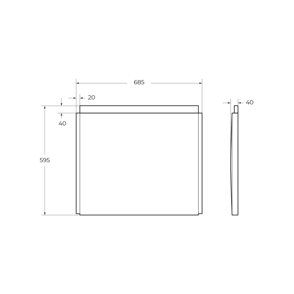 Боковая панель для акриловой ванны с крепежом CEZARES EMP-F-70-SP-W37