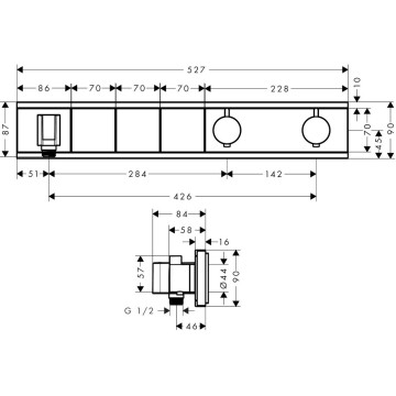 Смеситель для душа Hansgrohe RainSelect хром (15356000)