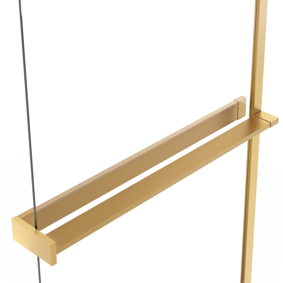 Душевая перегородка Walk-In VSW-1HR100CGG, 1000*2000, матовый золотой, стекло тонированное