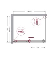 Душевой уголок BelBagno MARINO-AH-1-110/90-C-Cr