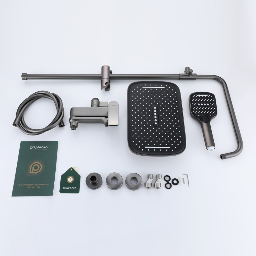 Душевая система Splenka для ванны и душа S31.24.09 Графит