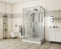 Душевая кабина Niagara Luxe NG-7711WBK (90x120х210) низкий поддон(15см),дверь раздвижная,стенки серебро,без крыши,5 мест