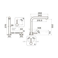 Смеситель для кухни Omoikiri Nara 2 Plus-LG латунь/светлое золото