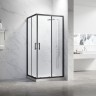 Душевой угол Veconi Rovigo RV-27B, 1100х900х1900, черный, стекло прозрачное