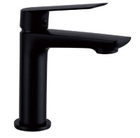 Смеситель для раковины Demm SLEEK, однорычажный, с донным клапаном, чёрный матовый