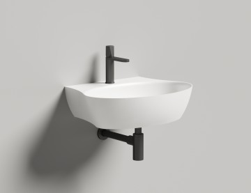 Раковина накладная ALDA WALL 01 покраска по RAL полностью 580х450х150 S-Sense Глянцевое