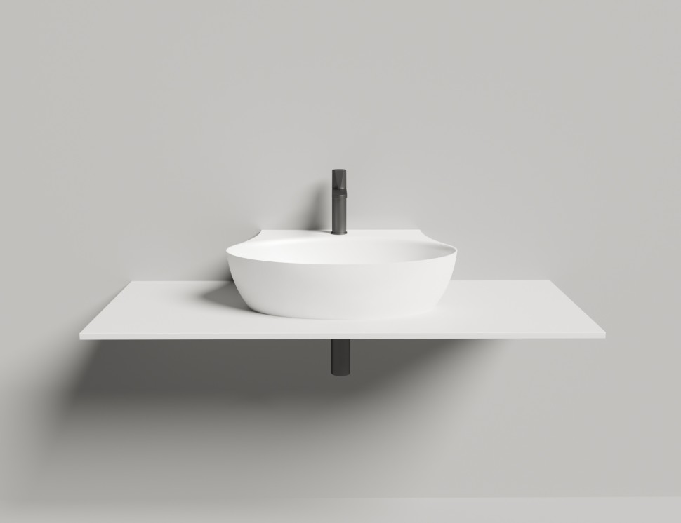 Раковина накладная ALDA WALL 01  покраска по RAL полностью 580х450х150 S-Sense Глянцевое