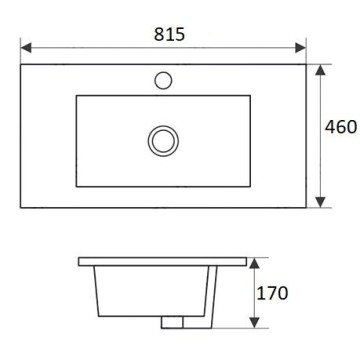 Раковина для ванной CeramaLux JY-807-80