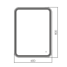 AQM9107 600x800 Зеркало с подсветкой, универсальный монтаж