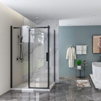 Душевой угол Veconi Rovigo RV-070B, 1500х900х1950, черный, стекло прозрачное