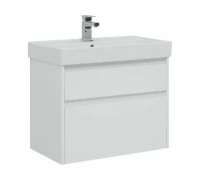 Тумба с раковиной Nova Lite 75 2 ящ. цв.бел. Глянец
