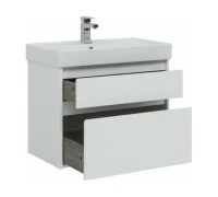 Тумба с раковиной Nova Lite 75 2 ящ. цв.бел. Глянец