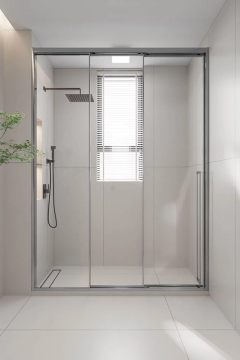 Душевая дверь раздвижная Premium Prato 300 CH-L, 1400х2000, хром, стекло прозрачное