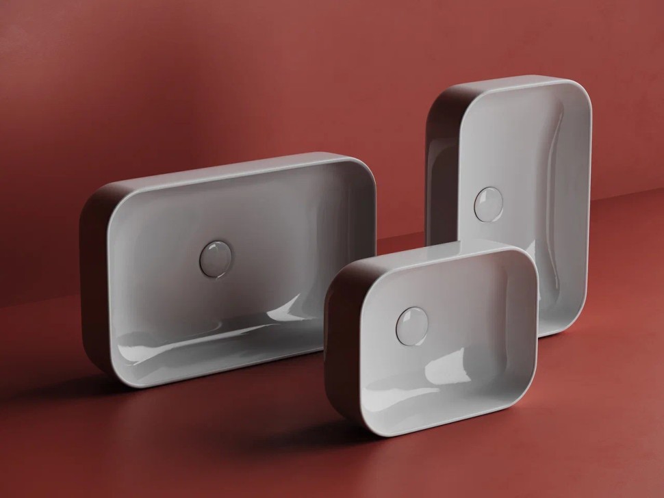 Умывальник чаша накладная прямоугольная Element 510x340x140мм