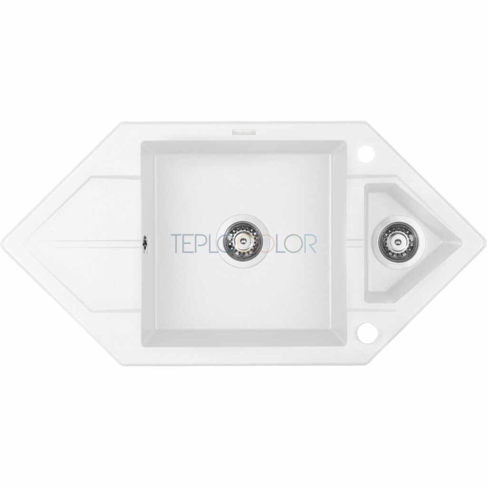 Гранитная мойка, 1.5-чаши с осушкой - Space Saver