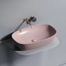 Умывальник чаша накладная овальная (цвет Розовый Матовый) Element 600x380x138мм