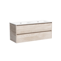 Тумба подвесная SANCOS Libra 1190х450х500, c двумя ящиками оснащенными доводчиками, дуб галифакс натуральный, арт. LB120-2EG