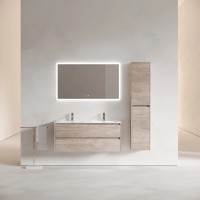 Тумба подвесная SANCOS Libra 1190х450х500, c двумя ящиками оснащенными доводчиками, дуб галифакс натуральный, арт. LB120-2EG