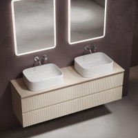 Столешница для ванной комнаты из керамогранита SANCOS Kreman 1600х460 c отверстием под смеситель, арт.TT160A2X