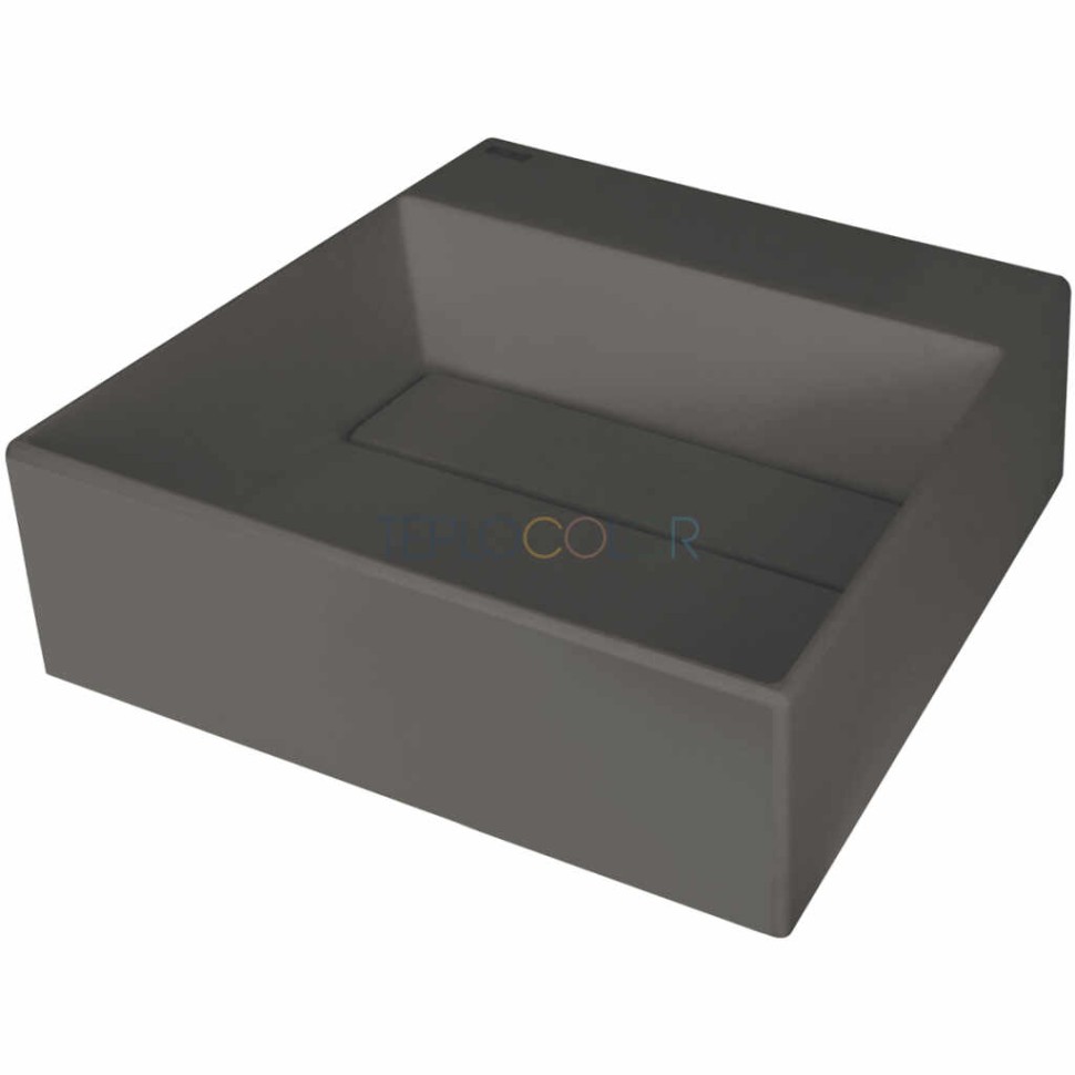 Гранитная раковина, на столешницу, с бортиком для смесителя - с прикрытием сливного отверстия