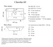 4627173210164 Раковина мебельная Classica 60