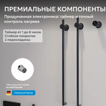 Полотенцесушитель электрический ABBER Charme AH4002MB черный матовый