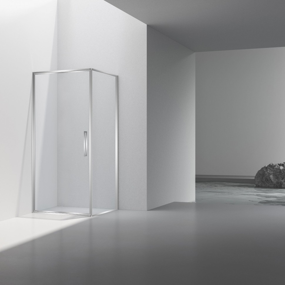 Душевой уголок Slim 8mm VSR-4SLP9010CL, 1000*900, хром, стекло прозрачное