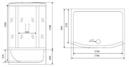 Timo Lux T-7770 NEW душевая кабина 170*88*220, турецкая баня хамам