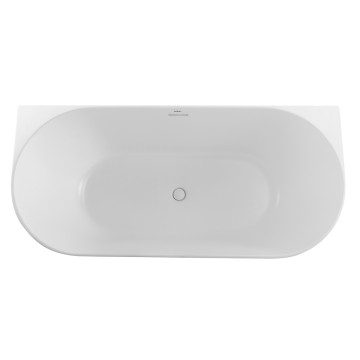 Акриловая ванна BELBAGNO BB412-1700-800-MATT, пристенная, белая матовая