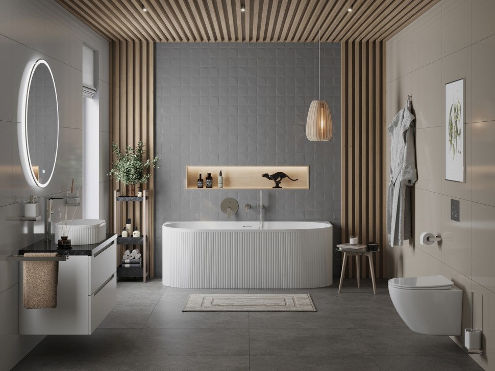 Акриловая ванна BELBAGNO BB412-1700-800-MATT, пристенная, белая матовая