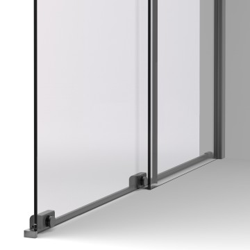 Душевая перегородка Волк-Ин (Walk-In) VSW-1WSL120CGGM, 1200*2000, вороненая сталь, стекло тонированное