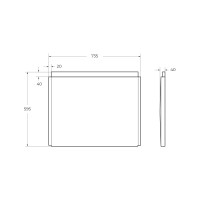 Боковая панель для акриловой ванны с крепежом CEZARES EMP-F-75-SP-W37
