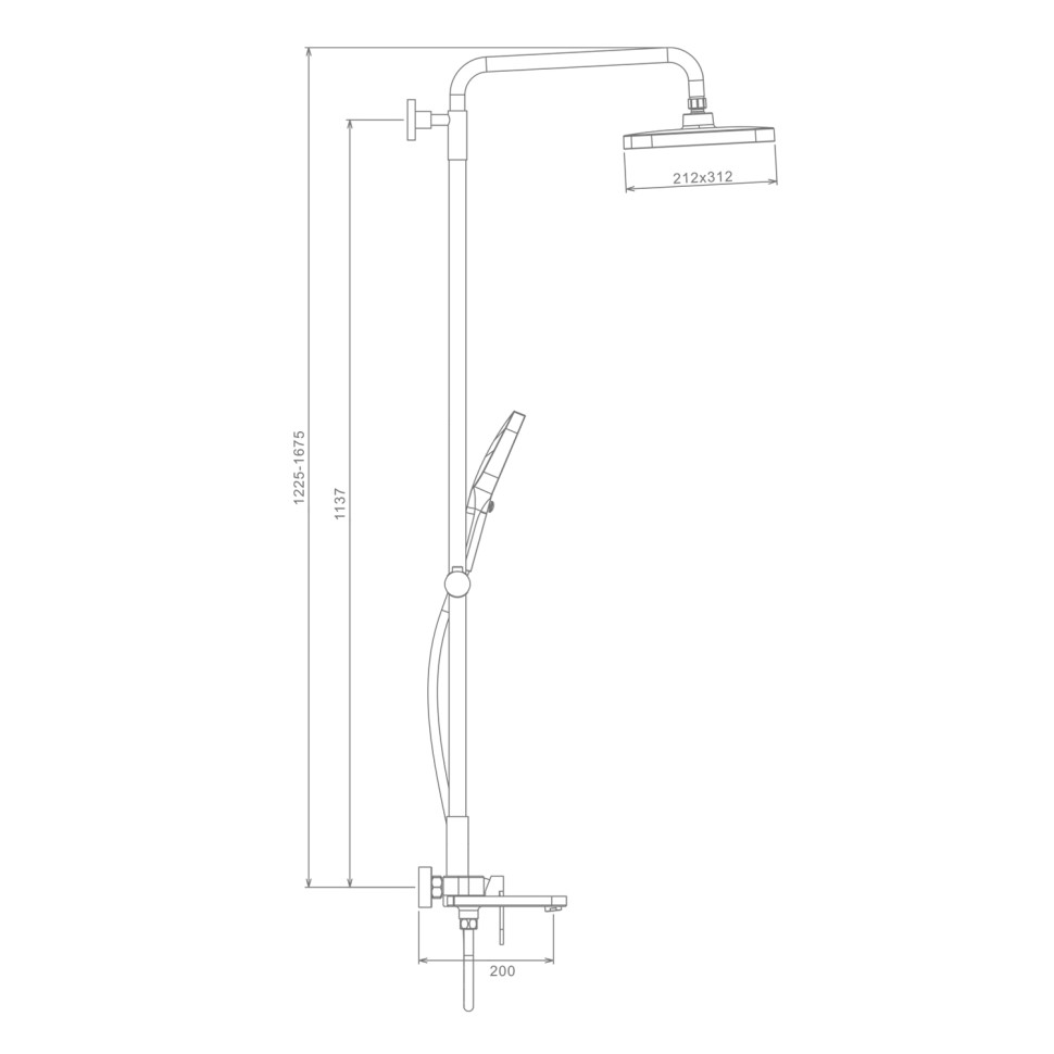Душевая система Raglo для ванны и душа R50.24.09 Графит