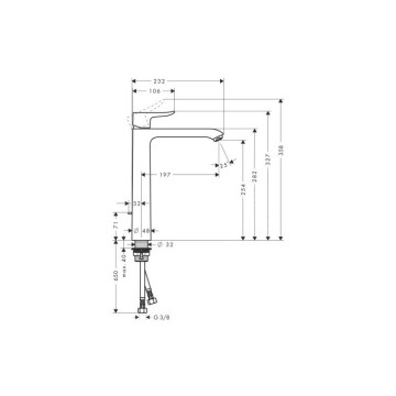 Смеситель для раковин Hansgrohe Metris хром (31082000)