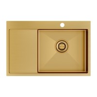 Мойка нерж. сталь AISI304 VELTEN 78F, PM807851-BGR , брашированное золото, правая, 780х510мм, Starke-Paulmark