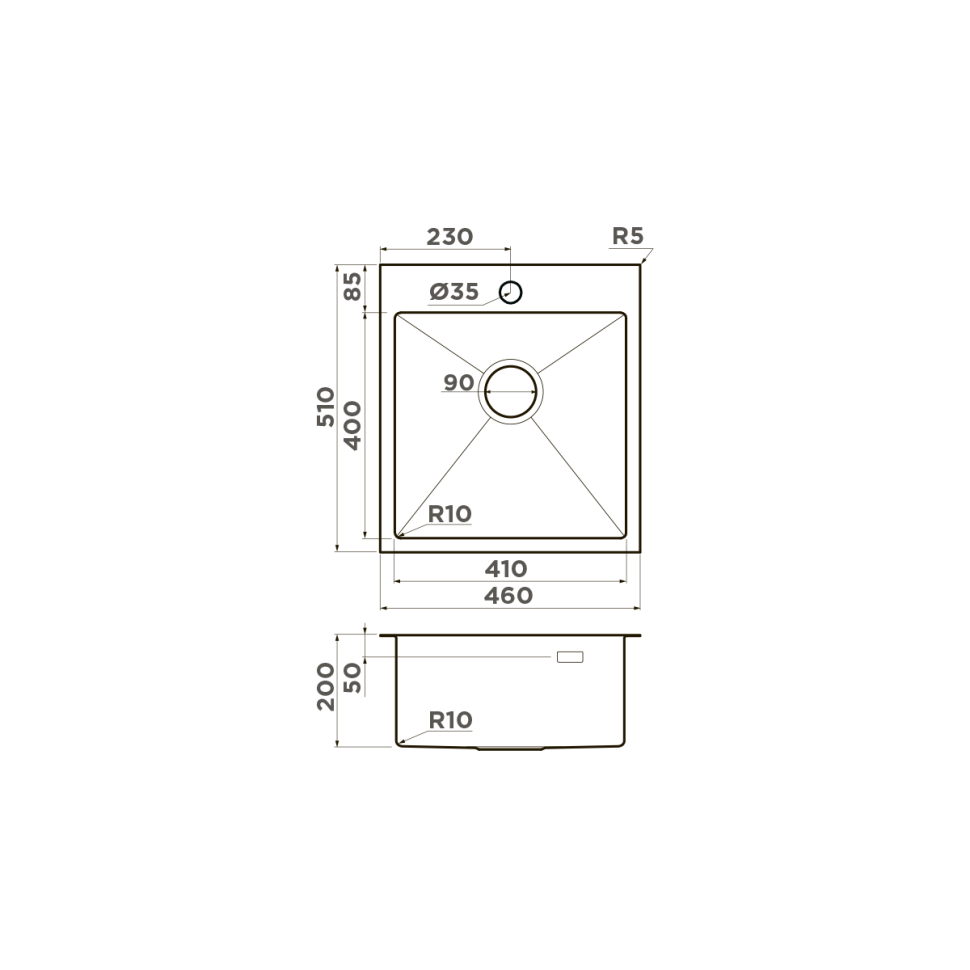 Кухонная мойка Omoikiri Akisame 46-GB нерж. сталь/графит