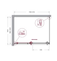 Душевой уголок BelBagno MARINO-AH-1-120/90-C-Cr