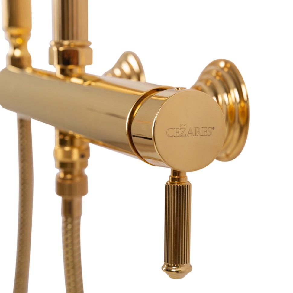 Душевая стойка со смесителем для верхнего и ручного душа CEZARES OLIMP-CD-03/24-L