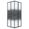 Душевое ограждение Niagara Eco NG-1010-14QBLACK (100х100х190) квадрат,раздвижное,черный,стекло мозаика,1 место