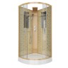 Душевая кабина Niagara Luxe NG-7715GBK (90x90х210) низкий поддон(15см),дверь раздвижная,стенки золото,без крыши,4 места