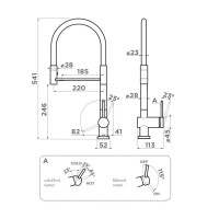 Смеситель для кухни Omoikiri Kanto 2 Plus-SB латунь/графит/черный