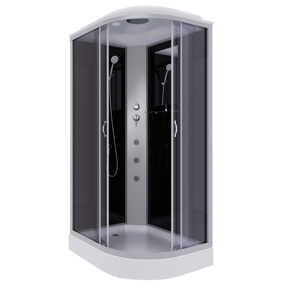 Душевая кабина Niagara Classic NG-3512-14LG (120х80х215) низкий поддон(13см),стекло тонированное,3 места