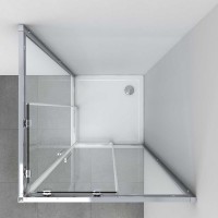 Душевой уголок Софт (Soft) VSS-3SO100CLGM, 1000*1000, вороненая сталь, стекло прозрачное