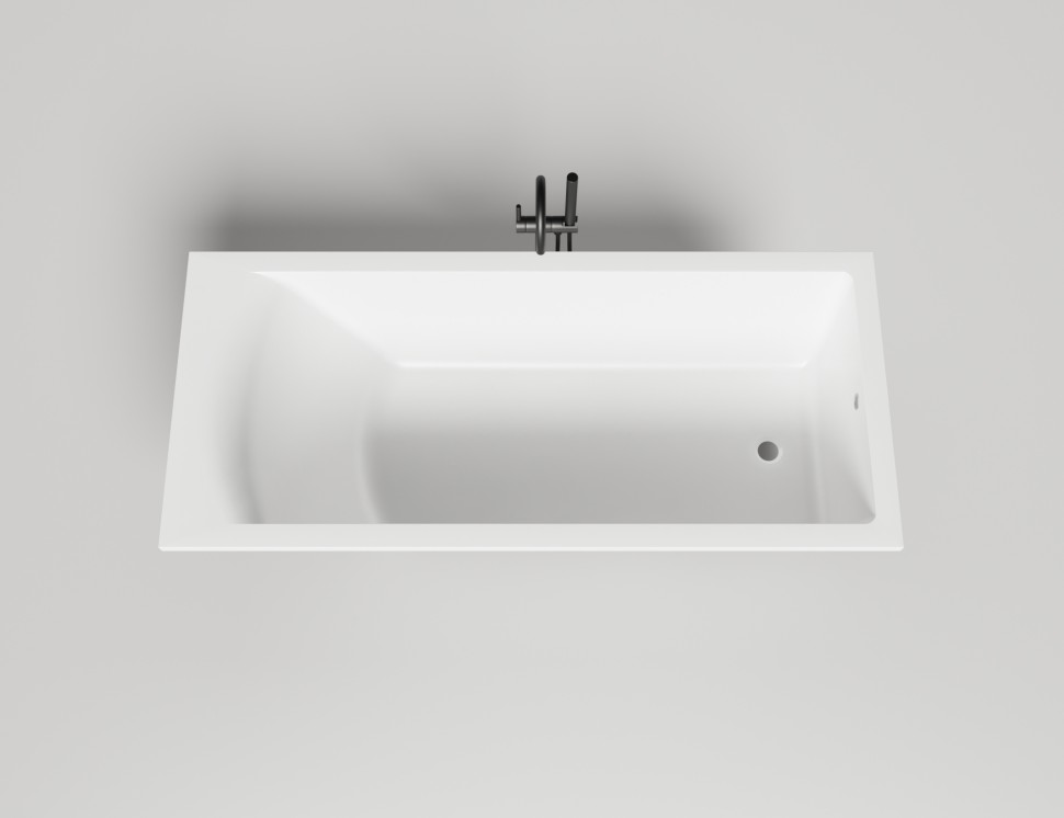 Ванна встраиваемая CASCATA 180x80 S-Sense Глянцевое