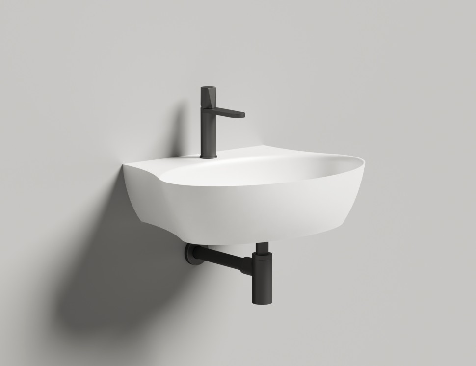 Раковина накладная ALDA WALL 01  покраска по RAL полностью 580х450х150 S-Stone Матовое