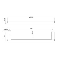 Полотенцедержатель двойной Timo Luiro 18556/03 черный