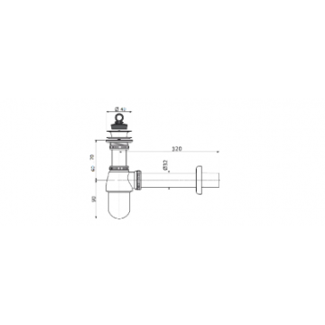 Сифон для умывальника CeramaLux C056
