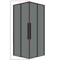 1/2 душевого ограждения Grossman Galaxy 1/2.K33.01.90.21.10 (90х195) черный матовый,стекло тонированное,1 место
